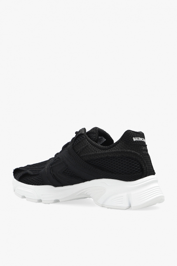 Retro contrasting-heel low-top sneakers White - Black